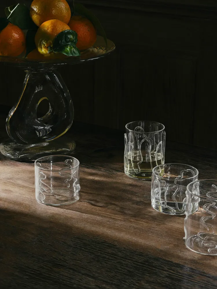 Doodle Glasses - Set 2 - Low - Clear Ferm Living - DK