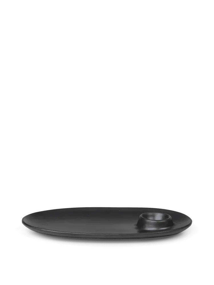 Flow Breakfast Plate - Black Ferm Living - DK
