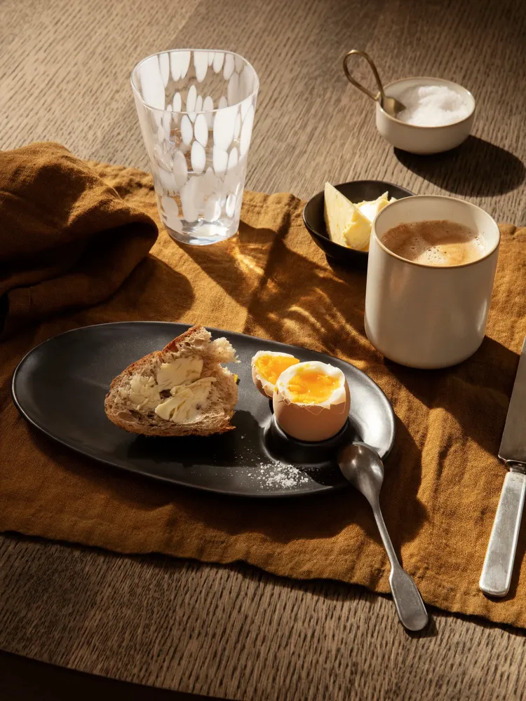 Flow Breakfast Plate - Black Ferm Living - DK