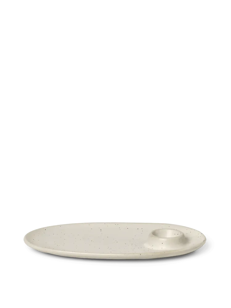 Flow Breakfast Plate - Off-White Speckle Ferm Living - DK