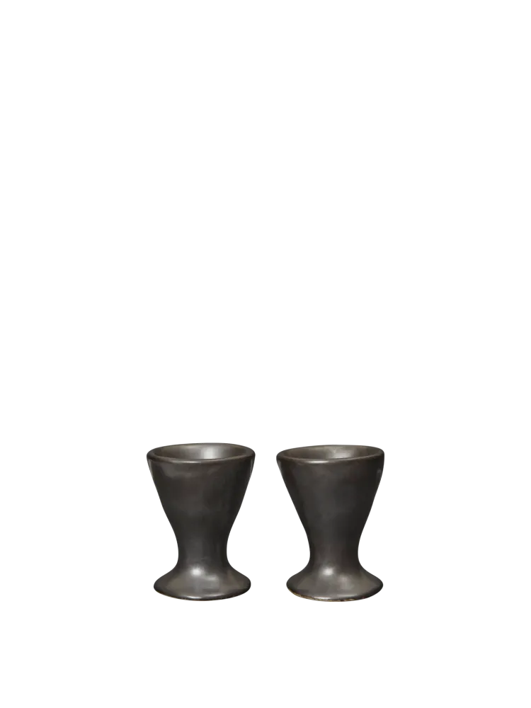 Flow Egg Cups - Set 2 - Black Ferm Living - DK