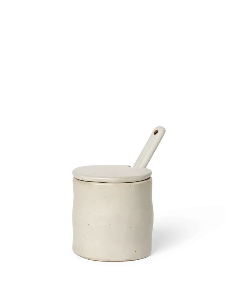 Flow Jar Spoon - Off-White Speckle Ferm Living - DK