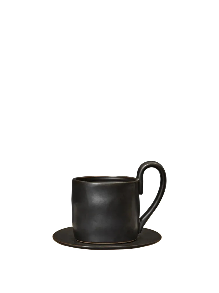 Flow Mug Saucer - Black Ferm Living - DK
