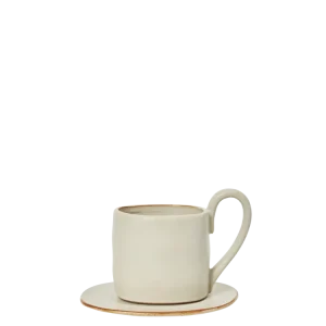 Flow Mug Saucer - Off-White Speckle Ferm Living - DK