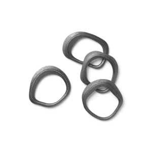 Flow Napkin Rings - Set 4 - Black Brass Ferm Living - DK