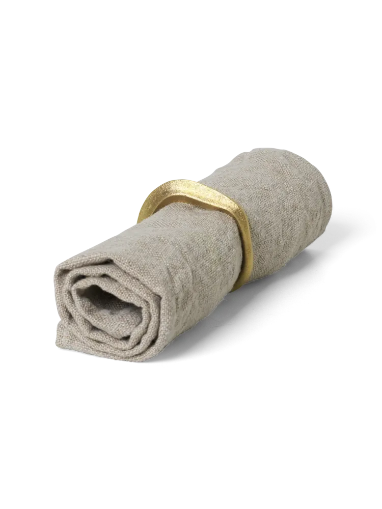 Flow Napkin Rings - Set 4 - Brass Ferm Living - DK