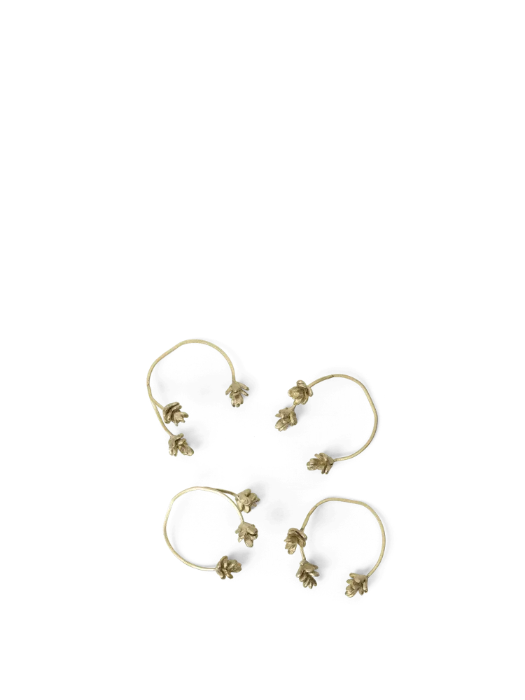 Forest Napkin Rings - Set 4 - Brass Ferm Living - DK