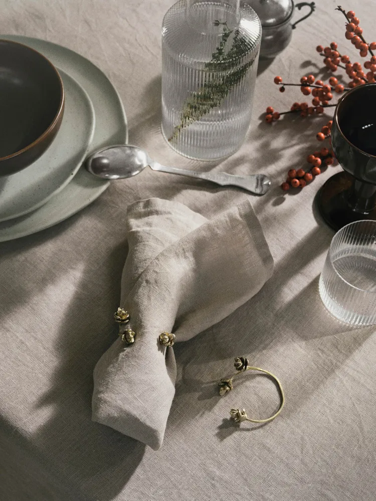 Forest Napkin Rings - Set 4 - Brass Ferm Living - DK