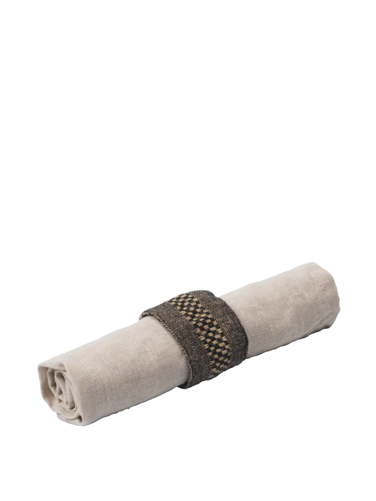 Gather Napkin Rings - Set 2 - Black/Natural Ferm Living - DK