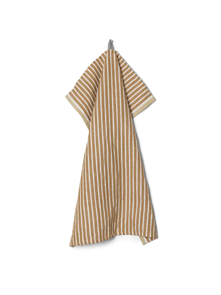 Hale Tea Towel - Golden Brown/Silver Fern Ferm Living - DK
