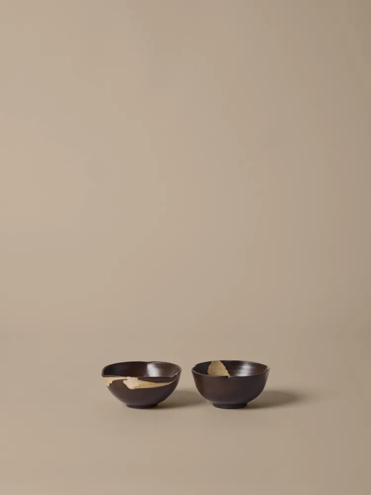 Koyo Bowls - Ø11.5 - Set 2 - Dark Brown/Buff Ferm Living - DK