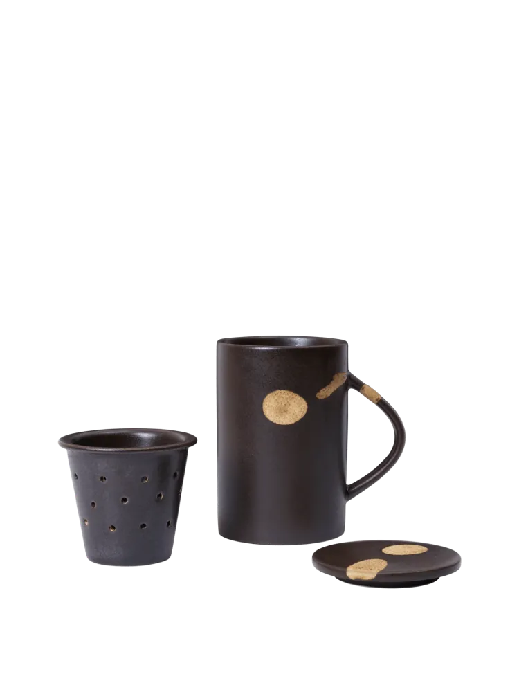 Koyo Tea Mug Infuser Set - Dark Brown/Buff Ferm Living - DK
