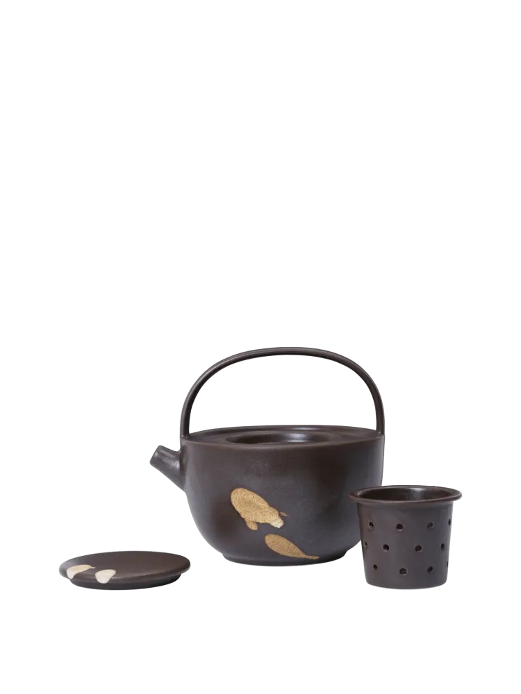 Koyo Teapot - Dark Brown/Buff Ferm Living - DK