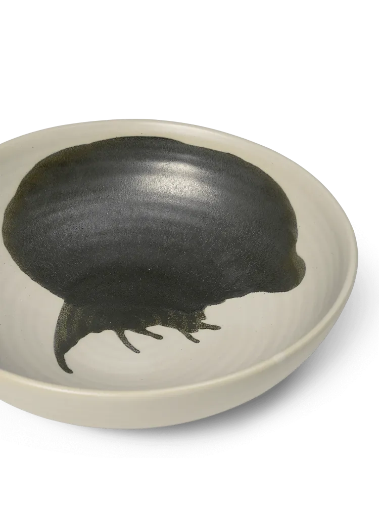 Omhu Bowl - Large - Off-White/Charcoal Ferm Living - DK