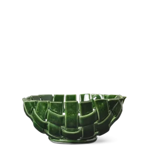 Plait Bowl - Ø24 - Emerald Green Ferm Living - DK