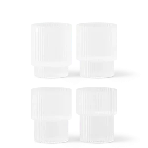 Ripple Glasses - Set 4 - Frosted Ferm Living - DK