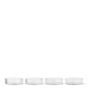 Ripple Serving Bowls - Set 4 - Clear Ferm Living - DK