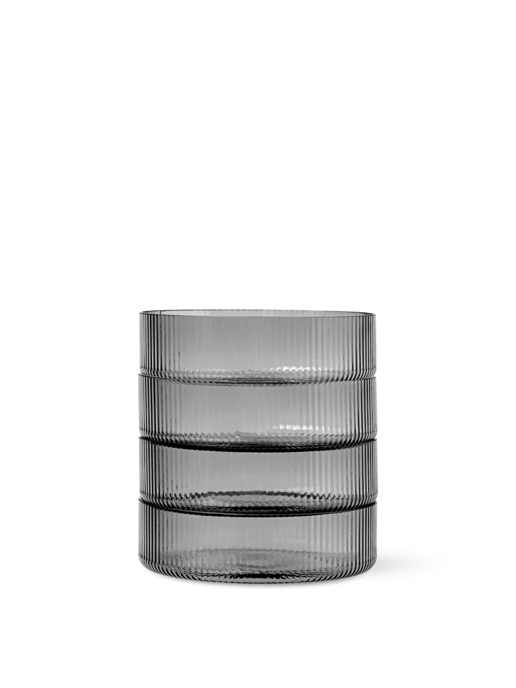 Ripple Serving Bowls - Set 4 - Smoked Grey Ferm Living - DK