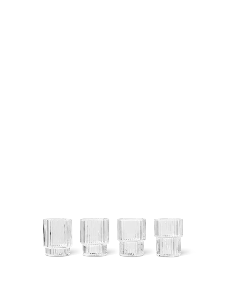 Ripple Small Glasses - Set 4 - Clear Ferm Living - DK