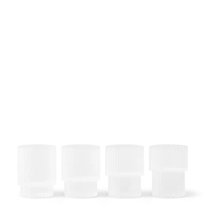 Ripple Small Glasses - Set 4 - Frosted Ferm Living - DK