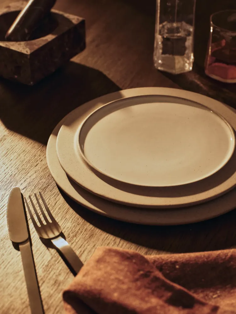 Sonae Side Plates - Ø25 - Set 2 - Grey/White Ferm Living - DK
