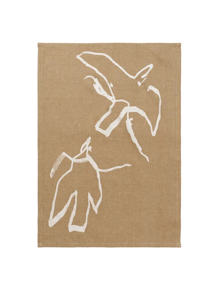 Vuelo Tea Towel - Sugar Kelp/Off-White Ferm Living - DK