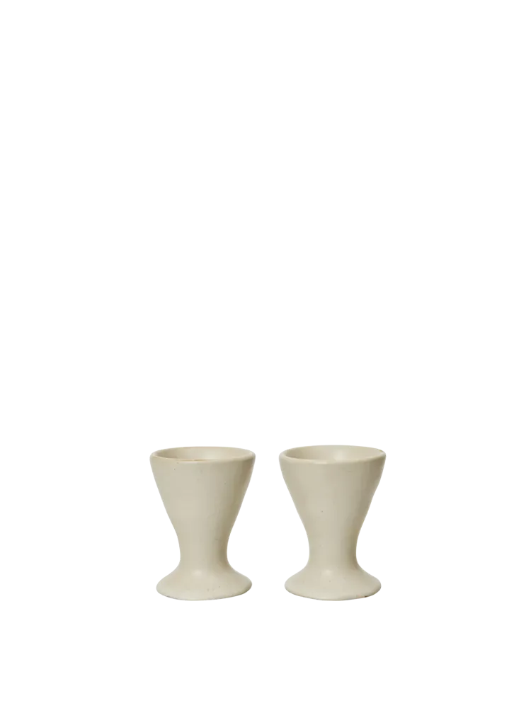 Flow Egg Cups - Set 2 - Off-White Speckle