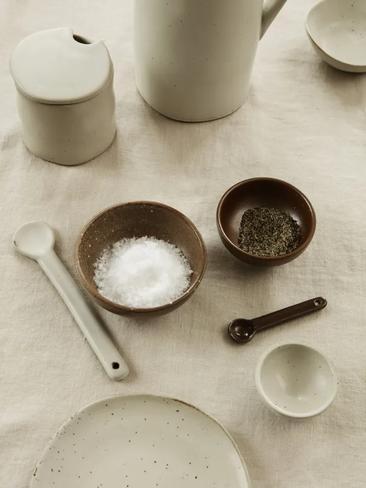 Flow Jar Spoon - Off-White Speckle