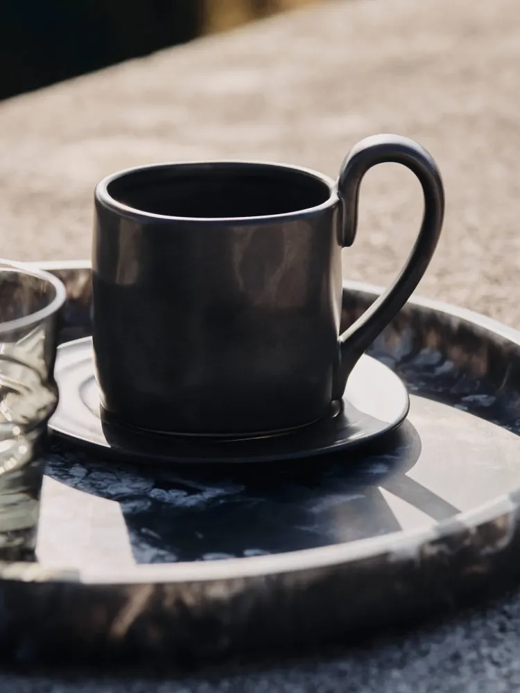 Flow Mug Saucer - Black