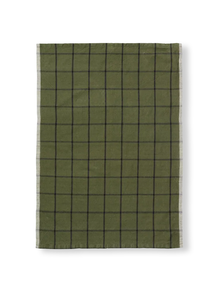 Hale Tea Towel - Green/Black