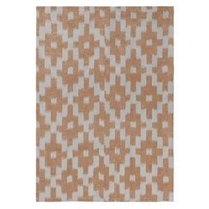 Ikat Tea Towel - Mist Blue/Terracotta