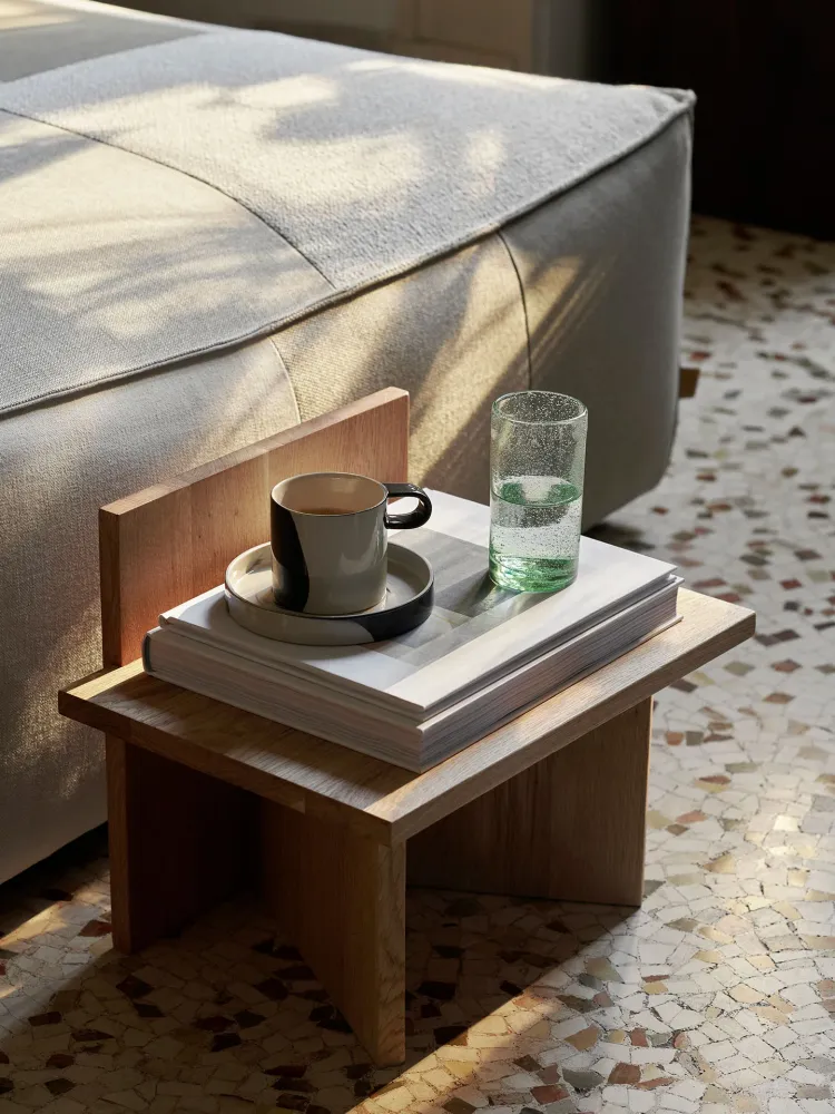 Inlay Cup Saucer - Sand/Brown
