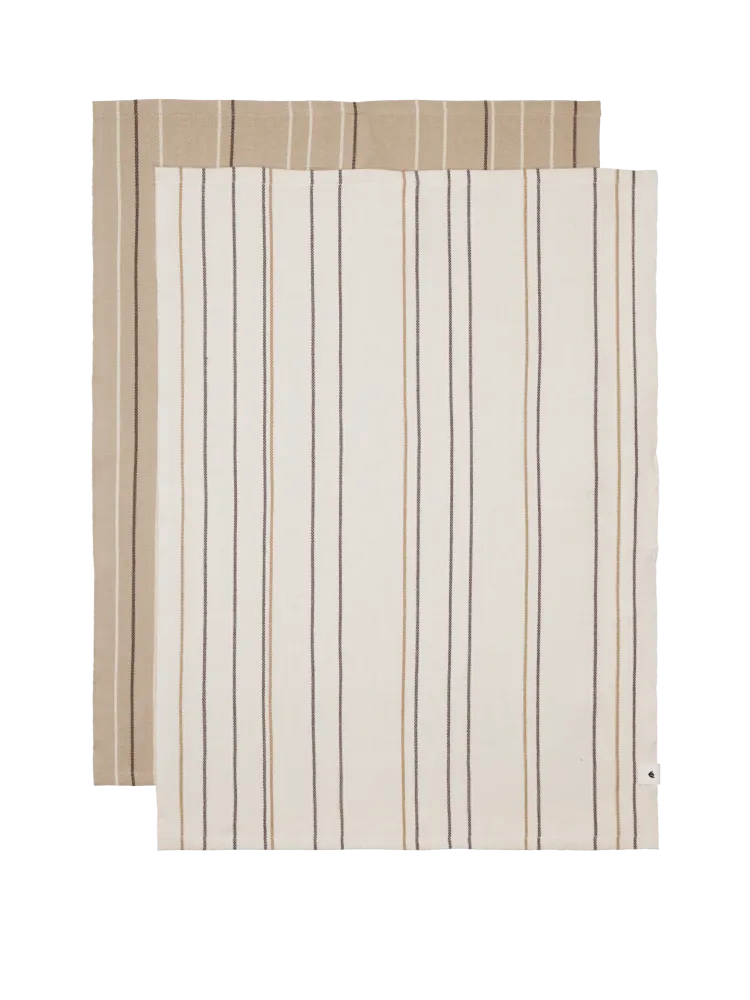 Ito Tea Towel - Set 2 - Parchment/Cashmere
