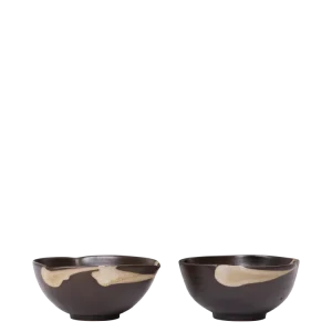 Koyo Bowls - Ø11.5 - Set 2 - Dark Brown/Buff