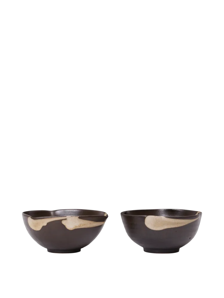 Koyo Bowls - Ø11.5 - Set 2 - Dark Brown/Buff