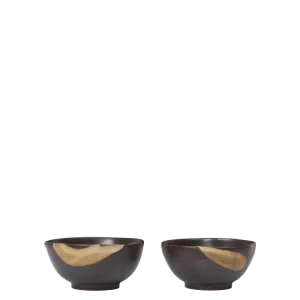 Koyo Bowls - Ø8.5 - Set 2 - Dark Brown/Buff