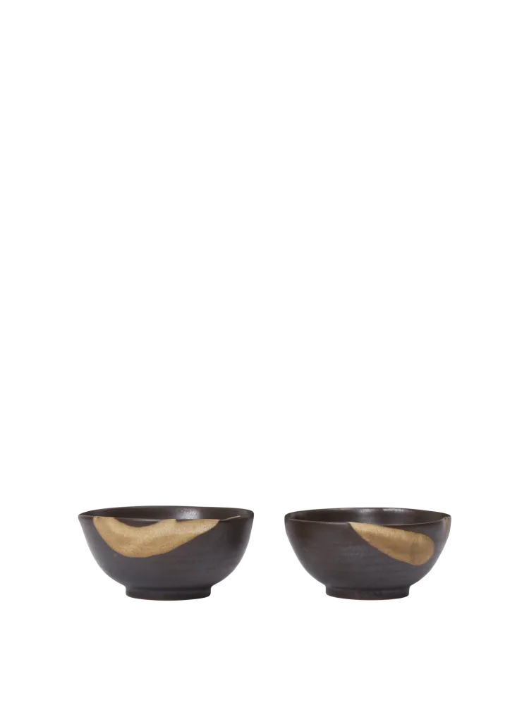 Koyo Bowls - Ø8.5 - Set 2 - Dark Brown/Buff