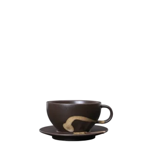 Koyo Cup Saucer - Dark Brown/Buff