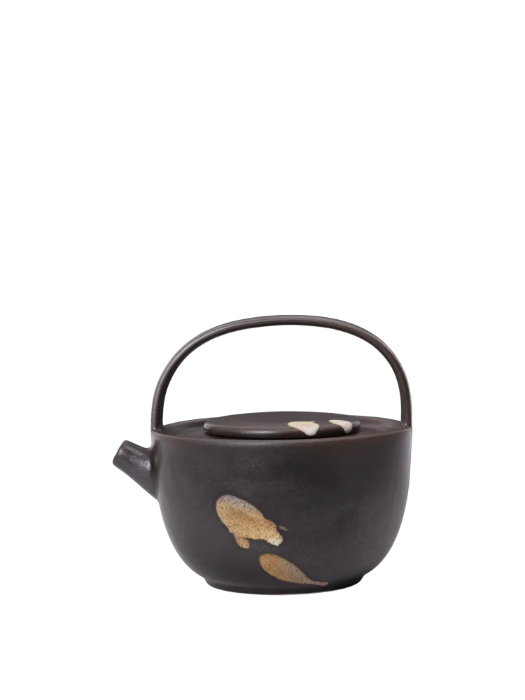 Koyo Teapot - Dark Brown/Buff