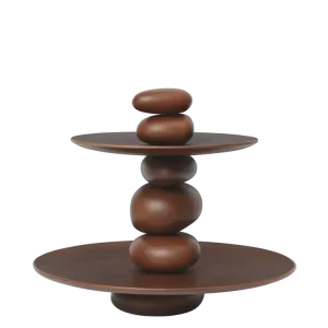 Pebble Dessert Stand - Dark Brown