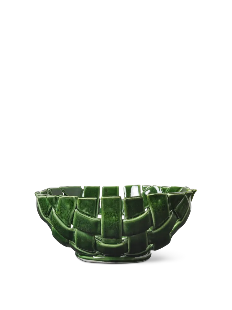 Plait Bowl - Ø24 - Emerald Green