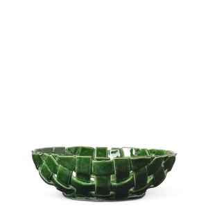 Plait Bowl - Ø30 - Emerald Green