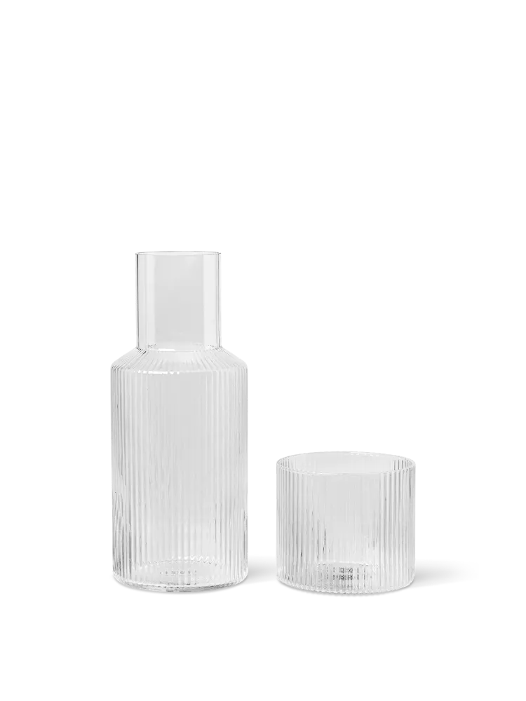 Ripple Carafe Set - Small - Clear