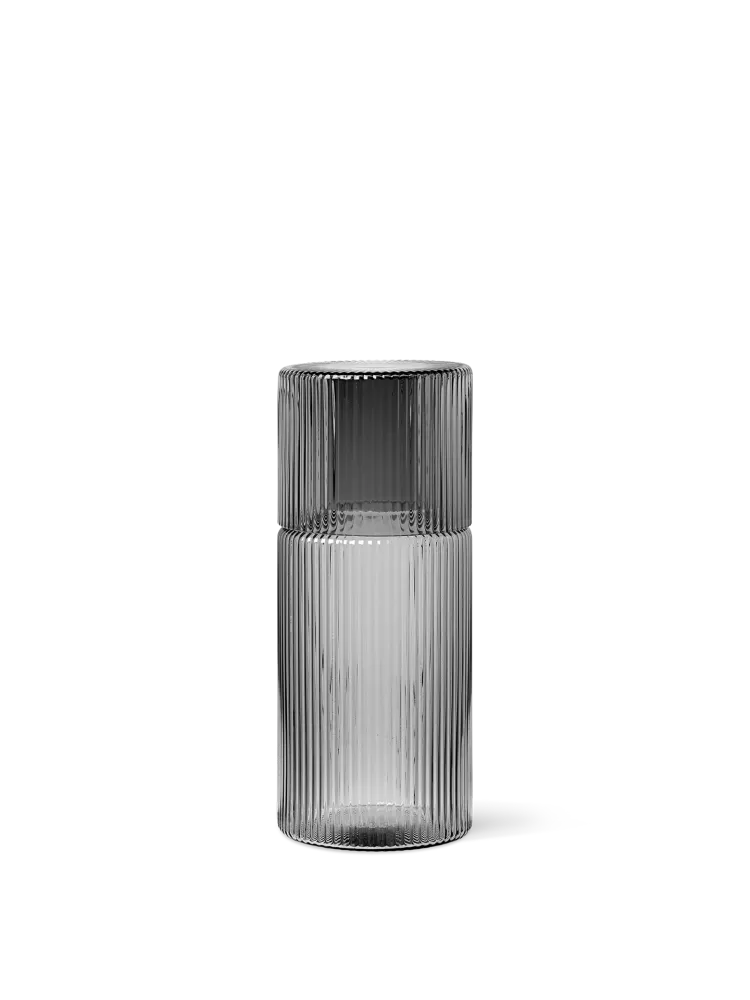 Ripple Carafe Set - Small - Smoked Grey