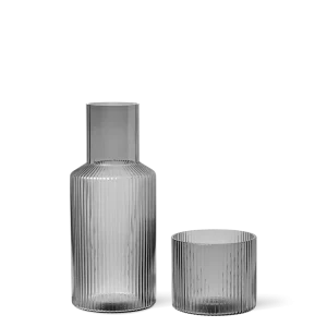 Ripple Carafe Set - Small - Smoked Grey