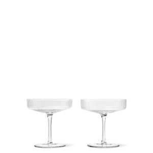 Ripple Champagne Saucers - Set 2 - Clear