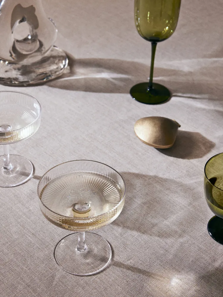 Ripple Champagne Saucers - Set 2 - Clear