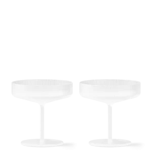 Ripple Champagne Saucers - Set 2 - Frosted