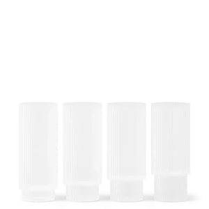 Ripple Long Drink Glasses - Set 4 - Frosted