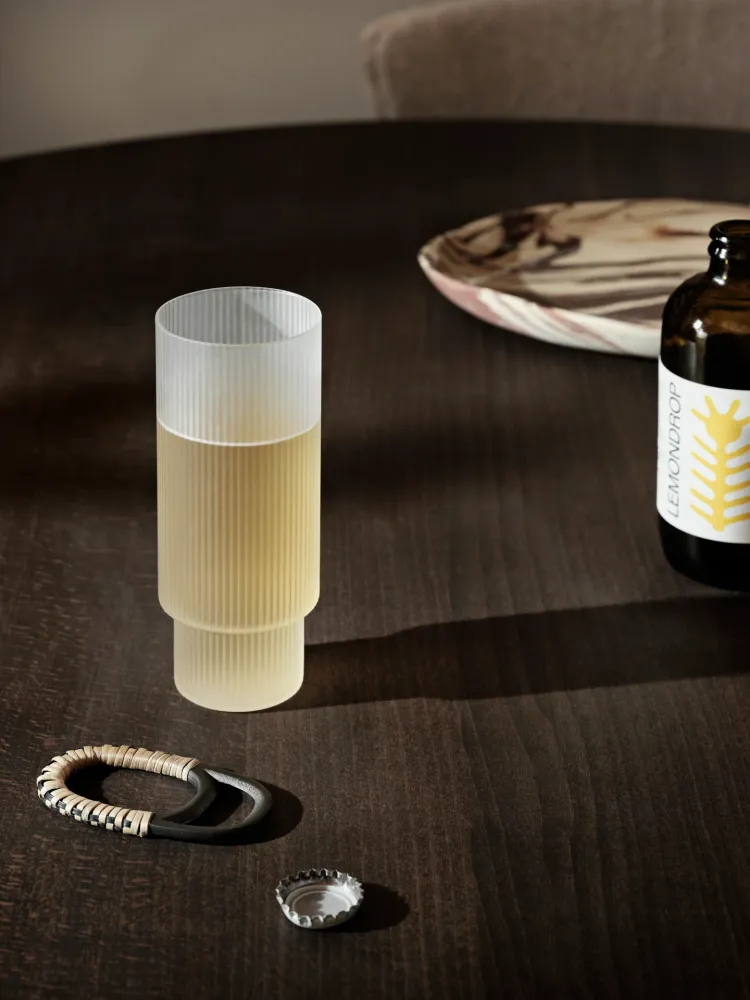 Ripple Long Drink Glasses - Set 4 - Frosted